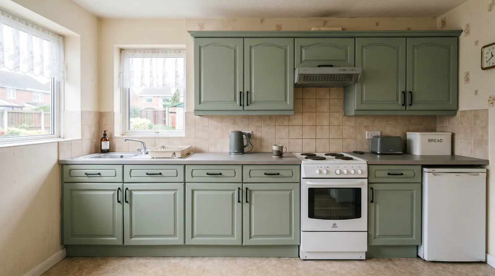 Kitchen transformation after respraying